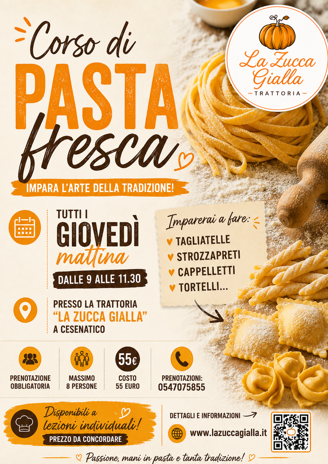 Corso di Pasta Fresca – La Zucca Gialla